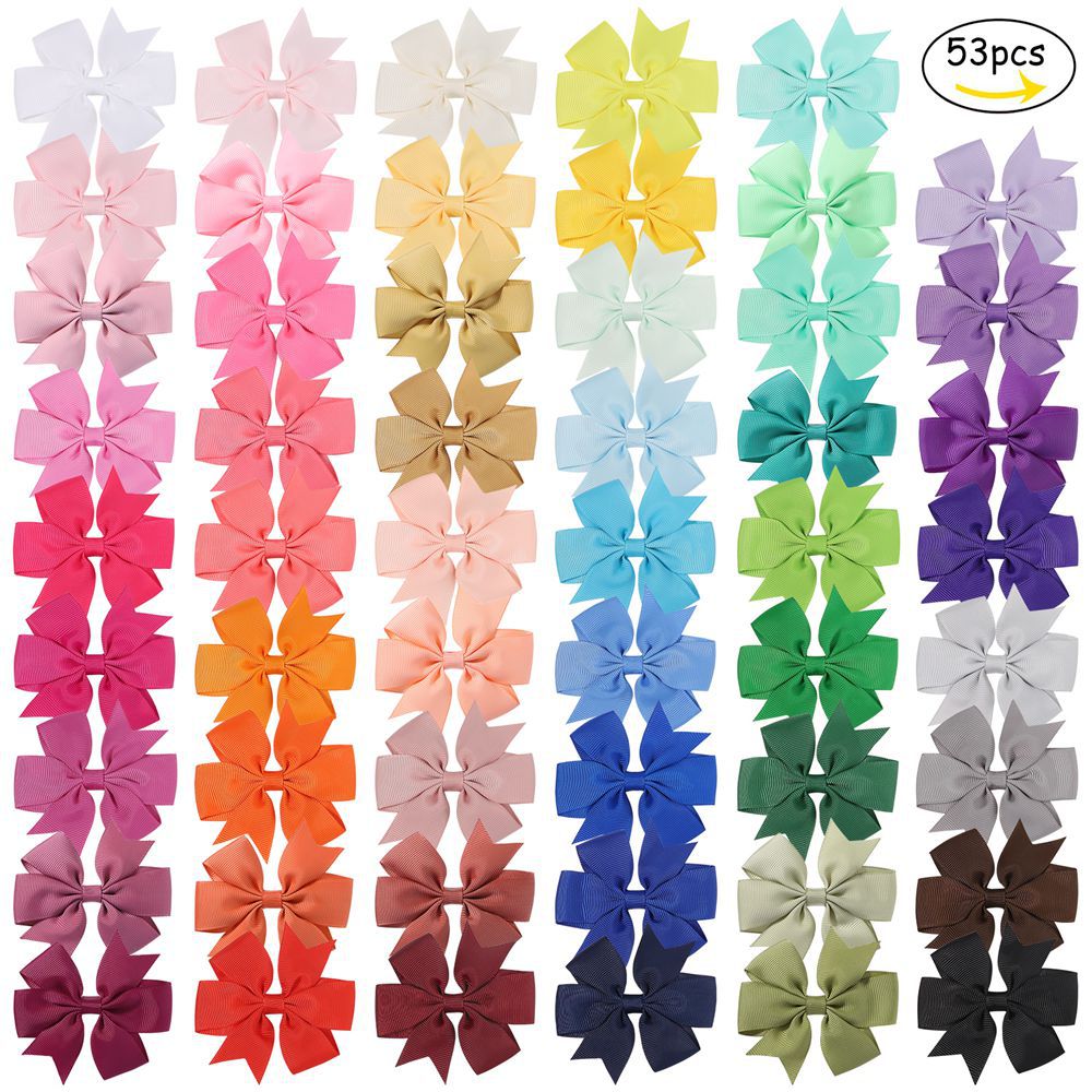 Wholesale 10pcs Handmade Baby Dovetail V Ribbed Ribbon Bow Hairpin